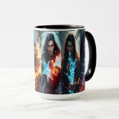 Feuer- und Eisbeherrscher Romantasy Tasse (VorderseiteRechts)