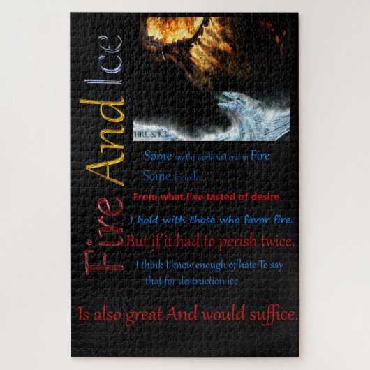 Feuer- und Eisbekämpfung Puzzle (Vertikal)