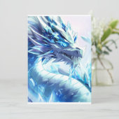 Feuer und Eisdrache Kunst Einladung (Stehend Vorderseite)