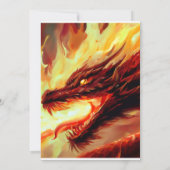 Feuer und Eisdrache Kunst Einladung (Rückseite)