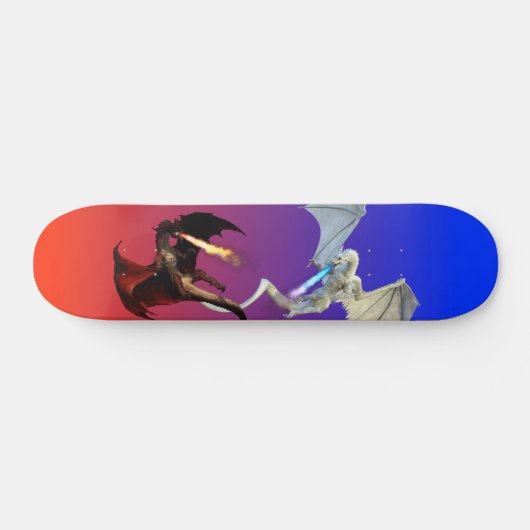 Feuer- und Eisdrachen-Kampf Fliegenbestie Skateboard (Horizontal)