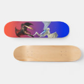 Feuer- und Eisdrachen-Kampf Fliegenbestie Skateboard (Horizontal)