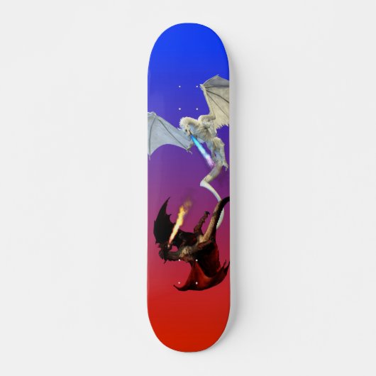 Feuer- und Eisdrachen-Kampf Fliegenbestie Skateboard (Vorne)