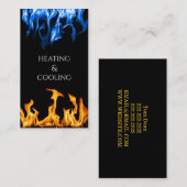 Feuer- und Eisheizung und Klimaanlage Visitenkarte (Vorne/Hinten)