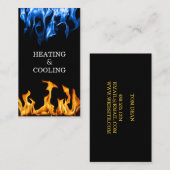 Feuer- und Eisheizung und Klimaanlage Visitenkarte (Vorne/Hinten)