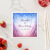 Feuer- und Eishochzeit | Blau und Rot Serviette (Beispiel)