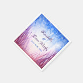 Feuer- und Eishochzeit | Blau und Rot Serviette (Ecke)