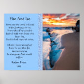 Feuer- und Eiskalt-Ozean-Poster Poster (Vorne)