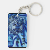 Feuer- und Eisschneeleopard-Schlüsselkette Schlüsselanhänger (Rückseite)