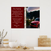 Feuer- und eiswarme Rotwaggons Poster (Küche)