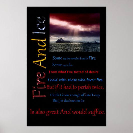 Feuer- und Eiswasser Poster (Vorne)