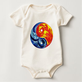 Feuer und Eiszeit Yin-Yang Baby T-shirt