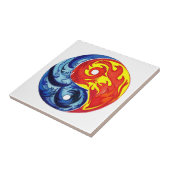 Feuer und Eiszeit Yin-Yang Fliese (Seite)