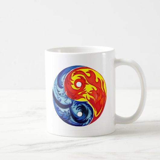 Feuer und Eiszeit Yin-Yang Kaffeetasse (Rechts)