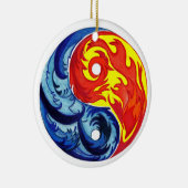 Feuer und Eiszeit Yin-Yang Keramikornament (Rechts)