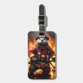 **"Feuer und Flammen: Der Hintergrund des Otter-Fe Gepäckanhänger (Vorderseite vertikal)