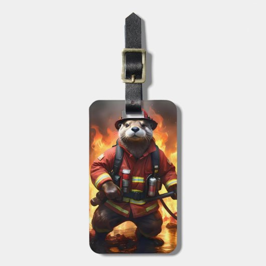 **"Feuer und Flammen: Der Hintergrund des Otter-Fe Gepäckanhänger (Vorderseite vertikal)