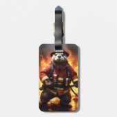 **"Feuer und Flammen: Der Hintergrund des Otter-Fe Gepäckanhänger (Rückseite vertikal)