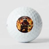 **"Feuer und Flammen: Der Hintergrund des Otter-Fe Golfball (Vorderseite)