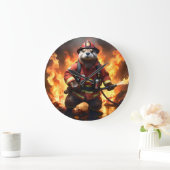 **"Feuer und Flammen: Der Hintergrund des Otter-Fe Große Wanduhr (Zuhause)