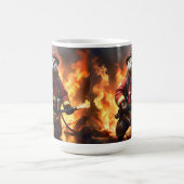 **"Feuer und Flammen: Der Hintergrund des Otter-Fe Kaffeetasse (Mittel)