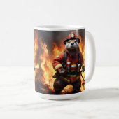**"Feuer und Flammen: Der Hintergrund des Otter-Fe Kaffeetasse (VorderseiteRechts)