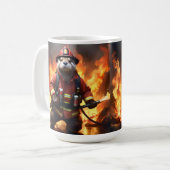 **"Feuer und Flammen: Der Hintergrund des Otter-Fe Kaffeetasse (Vorderseite Links)