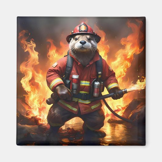 **"Feuer und Flammen: Der Hintergrund des Otter-Fe Magnet (Vorne)