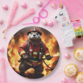 **"Feuer und Flammen: Der Hintergrund des Otter-Fe Pappteller (Party)