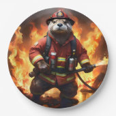 **"Feuer und Flammen: Der Hintergrund des Otter-Fe Pappteller (Vorderseite)