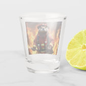 **"Feuer und Flammen: Der Hintergrund des Otter-Fe Schnapsglas (Rückseite)