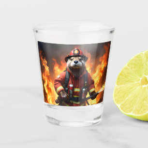 **"Feuer und Flammen: Der Hintergrund des Otter-Fe Schnapsglas
