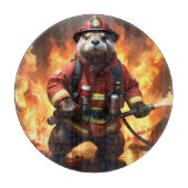 **"Feuer und Flammen: Der Hintergrund des Otter-Fe Schneidebrett (Vorderseite)