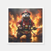 **"Feuer und Flammen: Der Hintergrund des Otter-Fe Serviette (Vorderseite)
