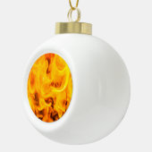 Feuer und Flammen Keramik Kugel-Ornament (Rechts)