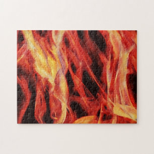 Feuer und Flammen Kunst-Puzzle Puzzle