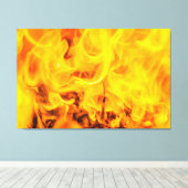 Feuer und Flammen Leinwanddruck (Insitu (Holzboden))