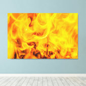 Feuer und Flammen Leinwanddruck (Insitu (Holzboden))