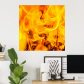 Feuer und Flammen Poster (Heimbüro)