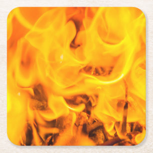 Feuer und Flammen Rechteckiger Pappuntersetzer