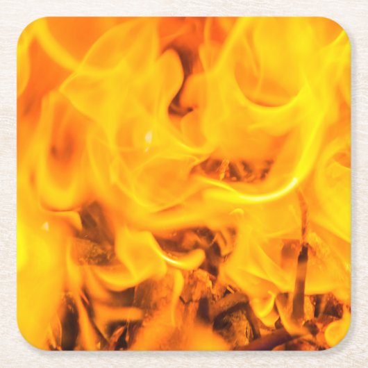 Feuer und Flammen Rechteckiger Pappuntersetzer (Vorderseite)