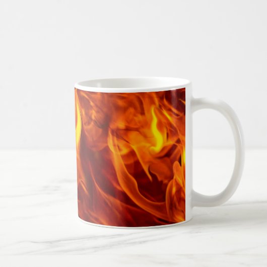 Feuer- und Flammenbrand-Brandgeschenk Kaffeetasse (Rechts)
