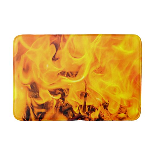 Feuer- und Flammenmuster Badematte (Vorderseite)