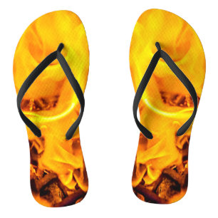 Feuer- und Flammenmuster Badesandalen