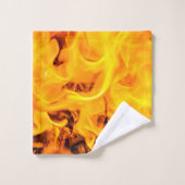 Feuer- und Flammenmuster Badhandtuch Set (Waschlappen)