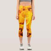 Feuer- und Flammenmuster Capri Leggings (Vorderseite)
