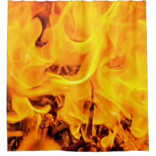 Feuer- und Flammenmuster Duschvorhang