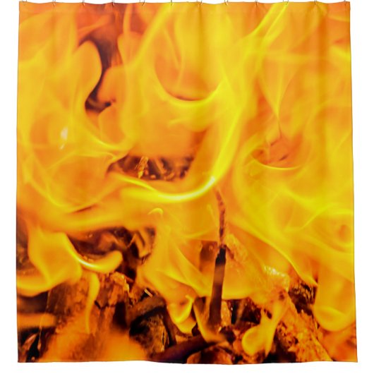 Feuer- und Flammenmuster Duschvorhang (Vorderseite)