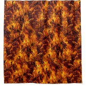 Feuer- und Flammenmuster Duschvorhang (Vorderseite)