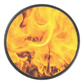Feuer- und Flammenmuster Eishockey Puck (Vorderseite)